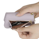 Royal Bagger Multi-card Slots Short Wallet Genuine Leather Credit Card Holder RFID Blocking Coin Purse with Keychain 2443