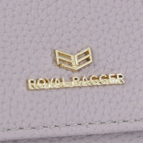 Royal Bagger Multi-card Slots Short Wallet Genuine Leather Credit Card Holder RFID Blocking Coin Purse with Keychain 2443