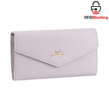 Royal Bagger Envelop Long Wallet - RFID Blocking Simple Solid Color Multi-card Slots Card Holder Genuine Leather Purse 2480