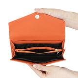 Royal Bagger Envelop Long Wallet - RFID Blocking Simple Solid Color Multi-card Slots Card Holder Genuine Leather Purse 2480