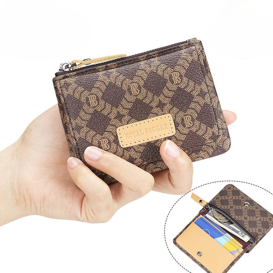 4200 Canvas & Leather RFID Zip Coin Wallet