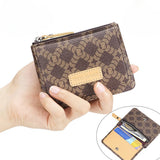 4200 Canvas & Leather RFID Zip Coin Wallet