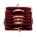 3296 Genuine Leather RFID Kiss-Lock Wallet