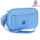 9102 Nylon RFID Wristlet Wallet for Women, Waterproof Multi-Zip Travel Purse