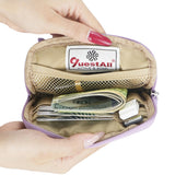 9102 Nylon RFID Wristlet Wallet for Women, Waterproof Multi-Zip Travel Purse