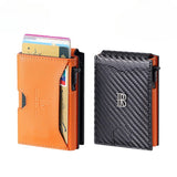 5246 Leather & Metal Pop-Up Card Wallet