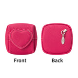 Royal Bagger Women Mini Coin Purse, Genuine Cowhide Leather Square Small Wallet, Cute Heart-Shaped Flap Closure Pocket Pouch 1604