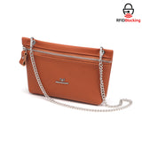 Genuine Leather RFID Crossbody Wallet