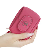 Royal Bagger RFID Mini Genuine Leather Women's Coin Purse - Solid Color Buckle Pouch for Keys, Earphones & Daily Essentials 3603