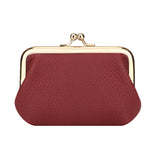 Royal Bagger Kiss Lock RFID Card Holder & Coin Purse for Women – Genuine Cow Leather Mini Wallet with Key Chain, Small Fashion Storage Bag 4243