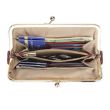 1468 Leather RFID Kiss-Lock Wallet