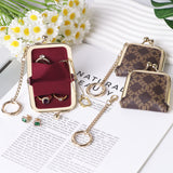 7120 Slim Canvas & Leather Jewelry Case with Chain