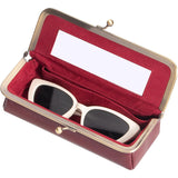 6135 Genuine Leather Jewelry & Glasses Organizer