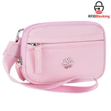 9102 Nylon RFID Wristlet Wallet for Women, Waterproof Multi-Zip Travel Purse