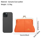 Royal Bagger RFID Blocking Coin Purse for Women, Fashion Kiss Lock Change Pouch, Genuine Leather Key & Card Holder 6120