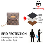 Royal Bagger RFID Coin Purse & Card Holder for Women, with Removable Keychain, Coated Canvas & Vegetable-Tanned Leather Storage Bag 5622