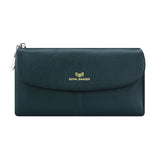 Royal Bagger RFID Blocking Women's Short Wallet Genuine Leather Multi-card Slots Card Holder Trifold Purse Magnetic Opening 2063