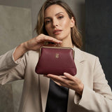 3296 Genuine Leather RFID Kiss-Lock Wallet