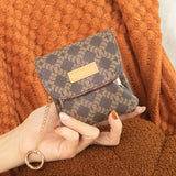 Royal Bagger RFID Coin Purse & Card Holder for Women, with Removable Keychain, Coated Canvas & Vegetable-Tanned Leather Storage Bag 5622