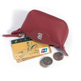 Royal Bagger Women’s Genuine Cow Leather Coin Purse with Keychain, Mini Zipper Pouch, Compact Change Wallet, Small Key Holder for Keys Cash Cards 4290