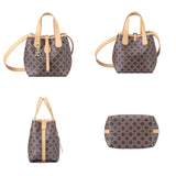 Royal Bagger Retro Signature Canvas & Leather Bucket Bag, Convertible Tote & Basket Handbag for Women 5262