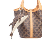 Royal Bagger Small Fish Shaped Coin Purse Keychain, Signature Coated Canvas & Vegetable-Tanned Leather Zipper Pouch with Key Ring for Coins and Keys 3276