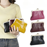 4120 Leather RFID Kiss-Lock Wallet